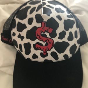Cash Cow Trucker Hat Red Black Money Sign $